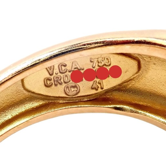 Authentic Van Cleef & Arpels 18k Yellow Gold Diamond Heart Ring - Picture 9 of 9